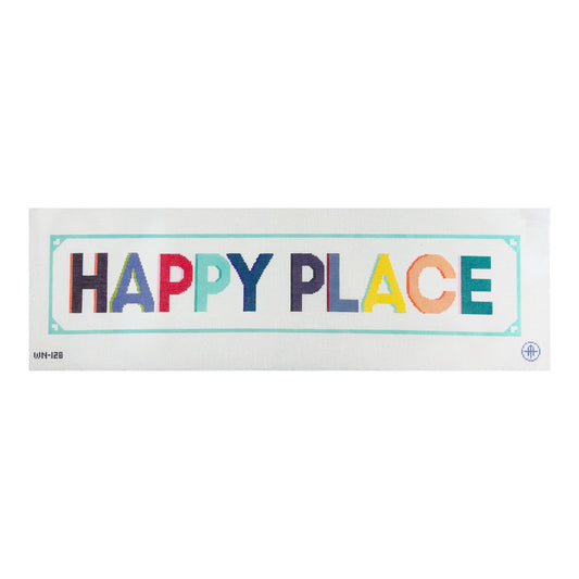 Wheelhaus Needlepoint Happy Place Needlepoint Canvas