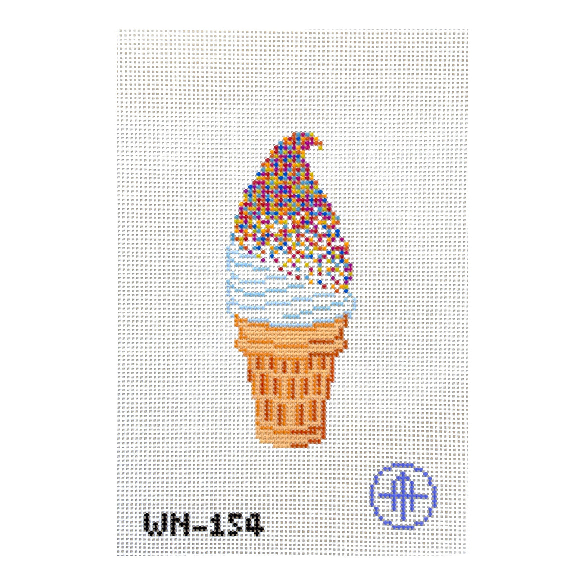 Wheelhaus Needlepoint It's Sprinkles Ice Cream Cone Needlepoint Canvas