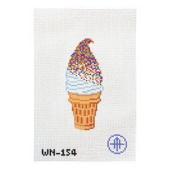 Wheelhaus Needlepoint It's Sprinkles Ice Cream Cone Needlepoint Canvas