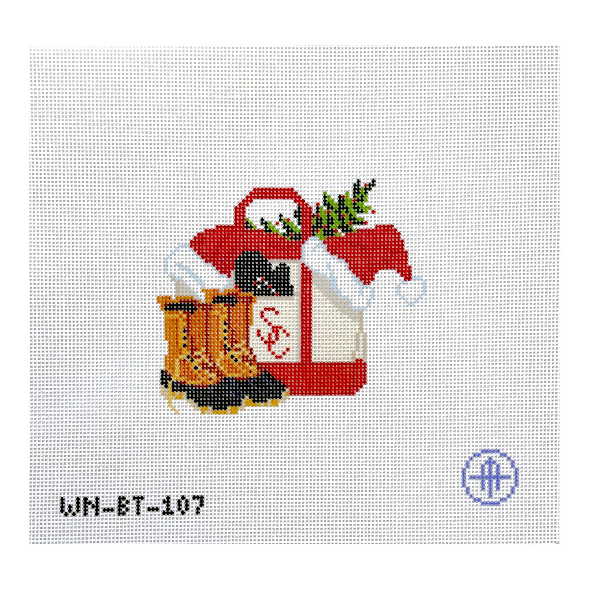 Wheelhaus Needlepoint Santa's Boat Tote Needlepoint Canvas