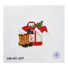 Wheelhaus Needlepoint Santa's Boat Tote Needlepoint Canvas