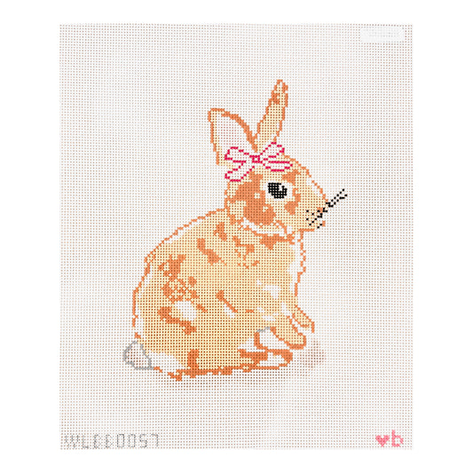 With Love By Bug Bunny with Pink Bow Needlepoint Canvas - 13m