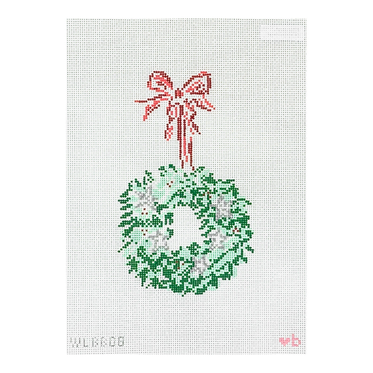With Love By Bug Star Wreath Needlepoint Canvas