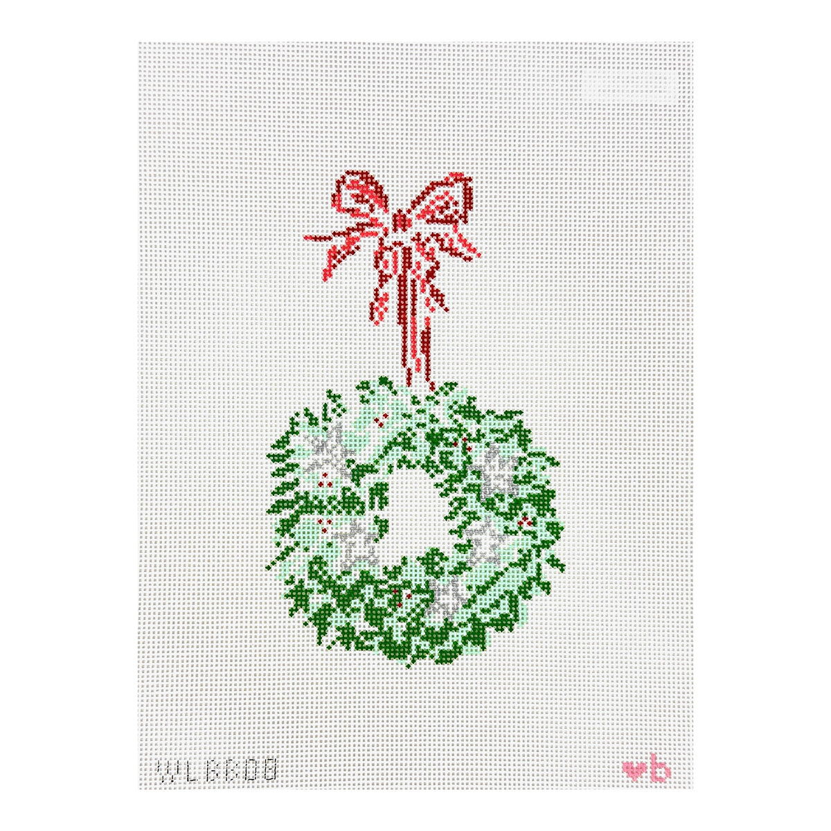 With Love By Bug Star Wreath Needlepoint Canvas