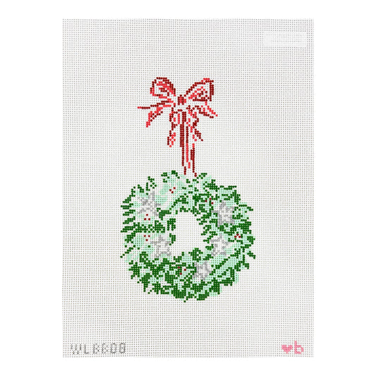 With Love By Bug Star Wreath Needlepoint Canvas