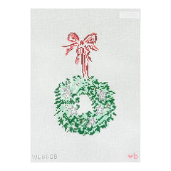 With Love By Bug Star Wreath Needlepoint Canvas