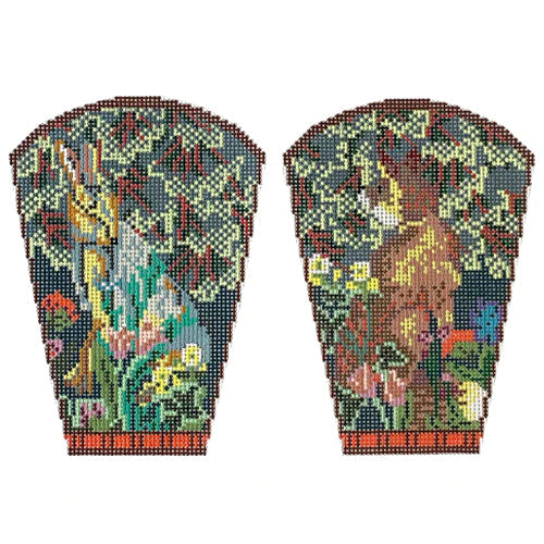 Whimsy and Grace Woodland Friends Scissor Case Needlepoint Canvas