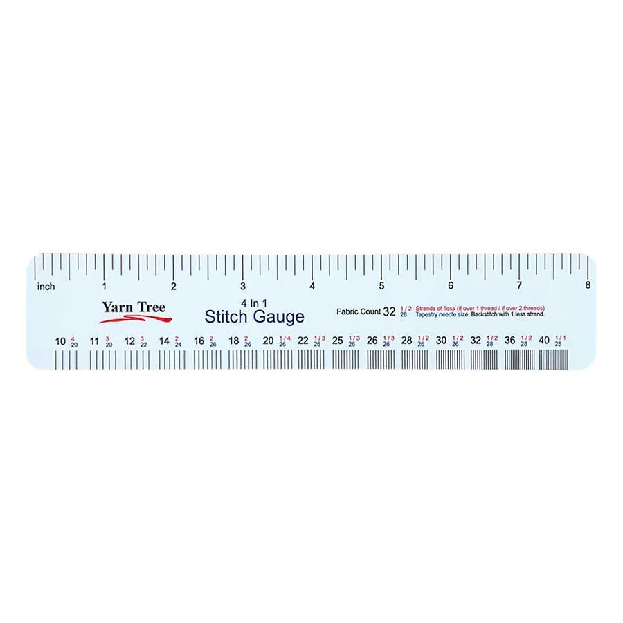 Yarn Tree 4 in 1 Stitch Gauge Ruler