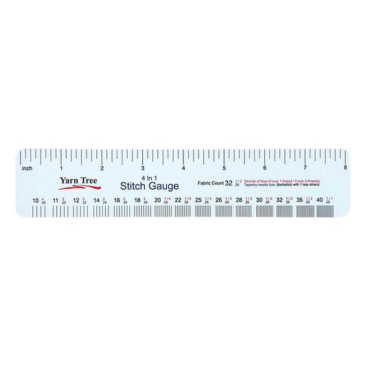 Yarn Tree 4 in 1 Stitch Gauge Ruler