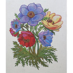 Zecca Anemones Needlepoint Canvas