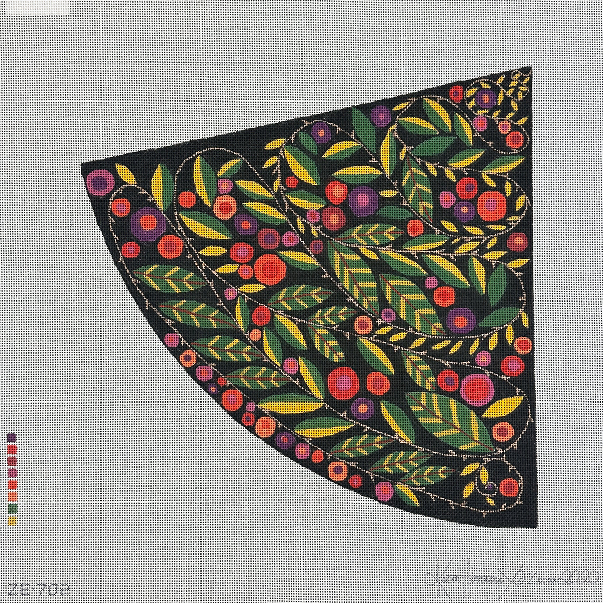 Zecca Black Tree Needlepoint Canvas - Small