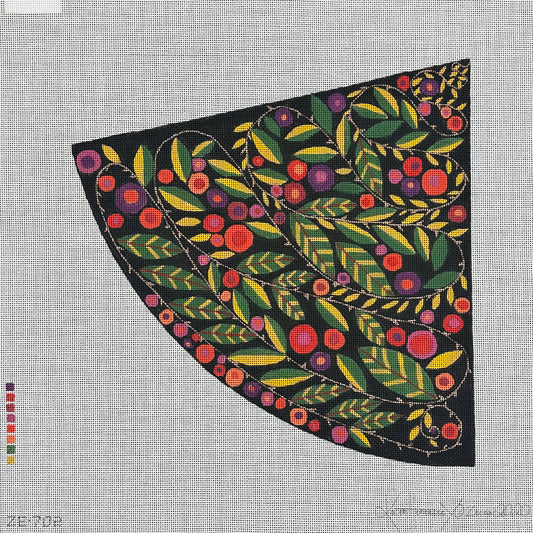 Zecca Black Tree Needlepoint Canvas - Small