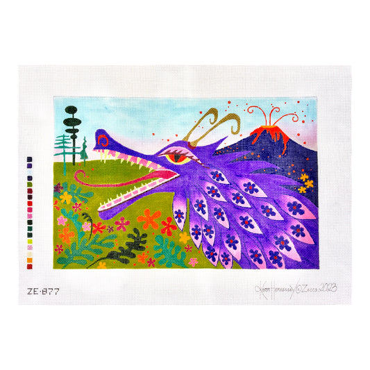 Zecca Euption Needlepoint Canvas