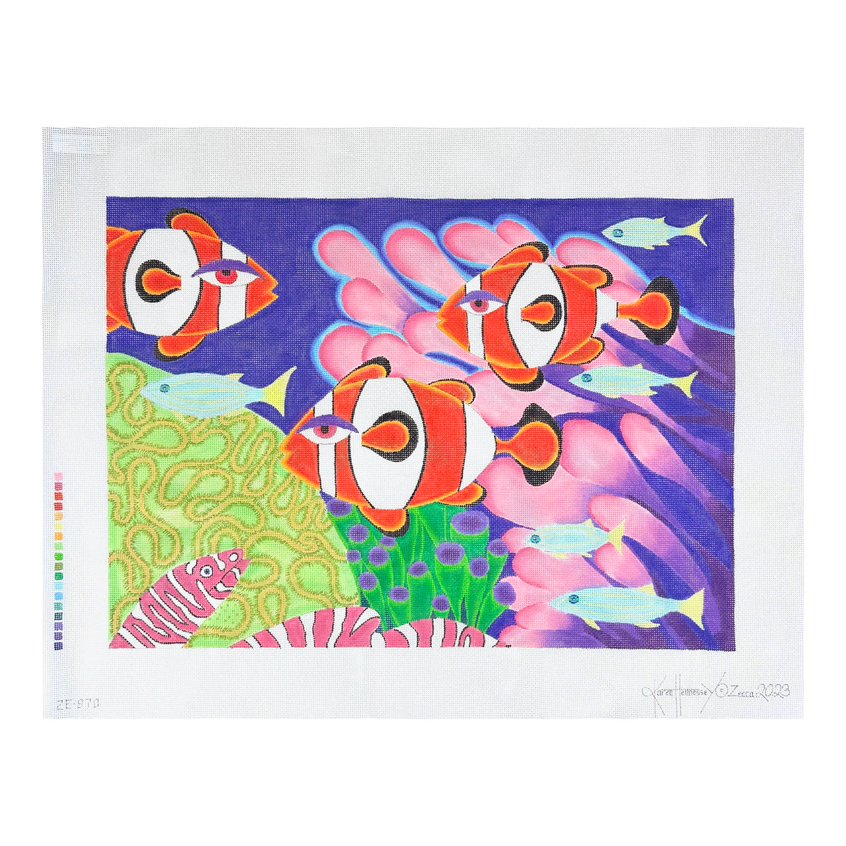Zecca Karen Hennessey Class Clown Needlepoint Canvas