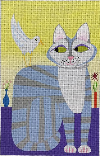 Zecca Karen Hennessey Hello Friend Needlepoint Canvas