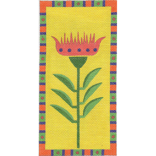 Zecca Karen Hennessey Red Tulip Needlepoint Canvas