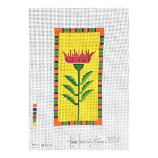 Zecca Karen Hennessey Red Tulip Needlepoint Canvas