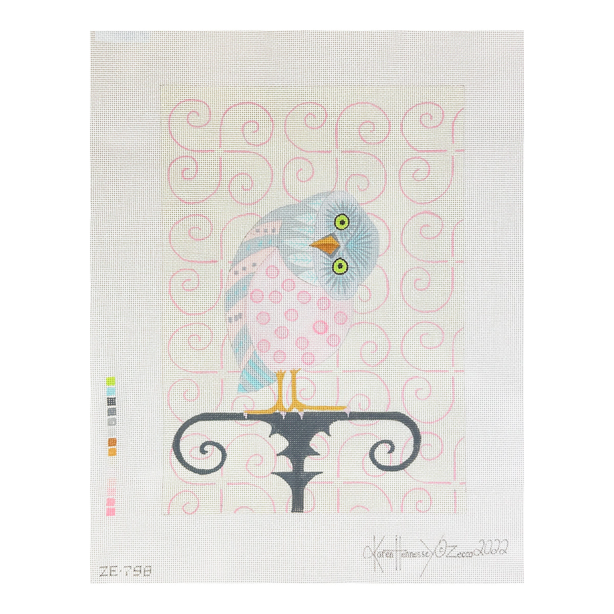 Zecca Karen Hennessey Who? Needlepoint Canvas