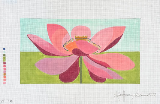 Zecca Lotus I Needlepoint Canvas