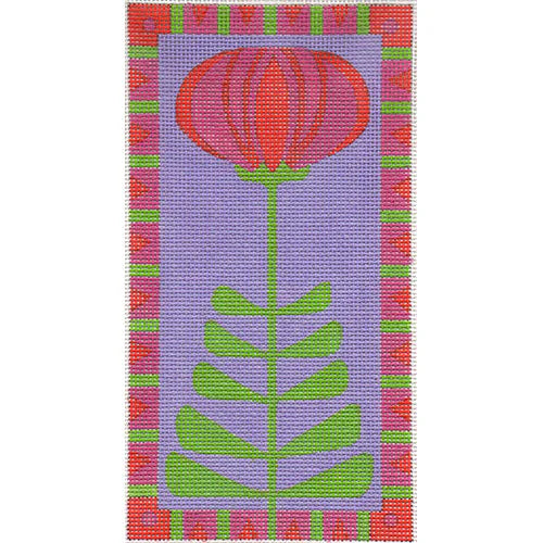 Zecca Red Bud Eyeglass Case Needlepoint Canvas