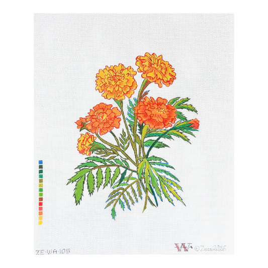 Zecca Wesley Allsbrook Marigold Needlepoint Canvas